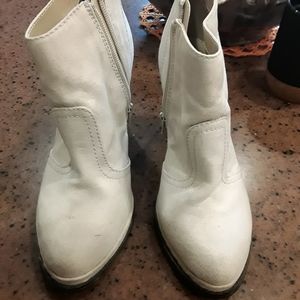 Ladies cream boots